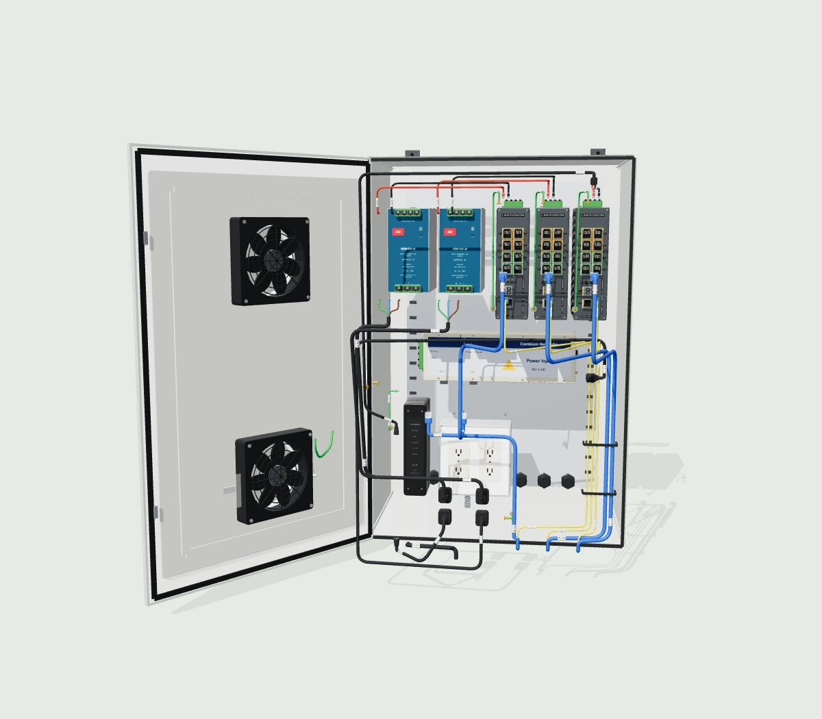Assembly view of the reference enclosure model