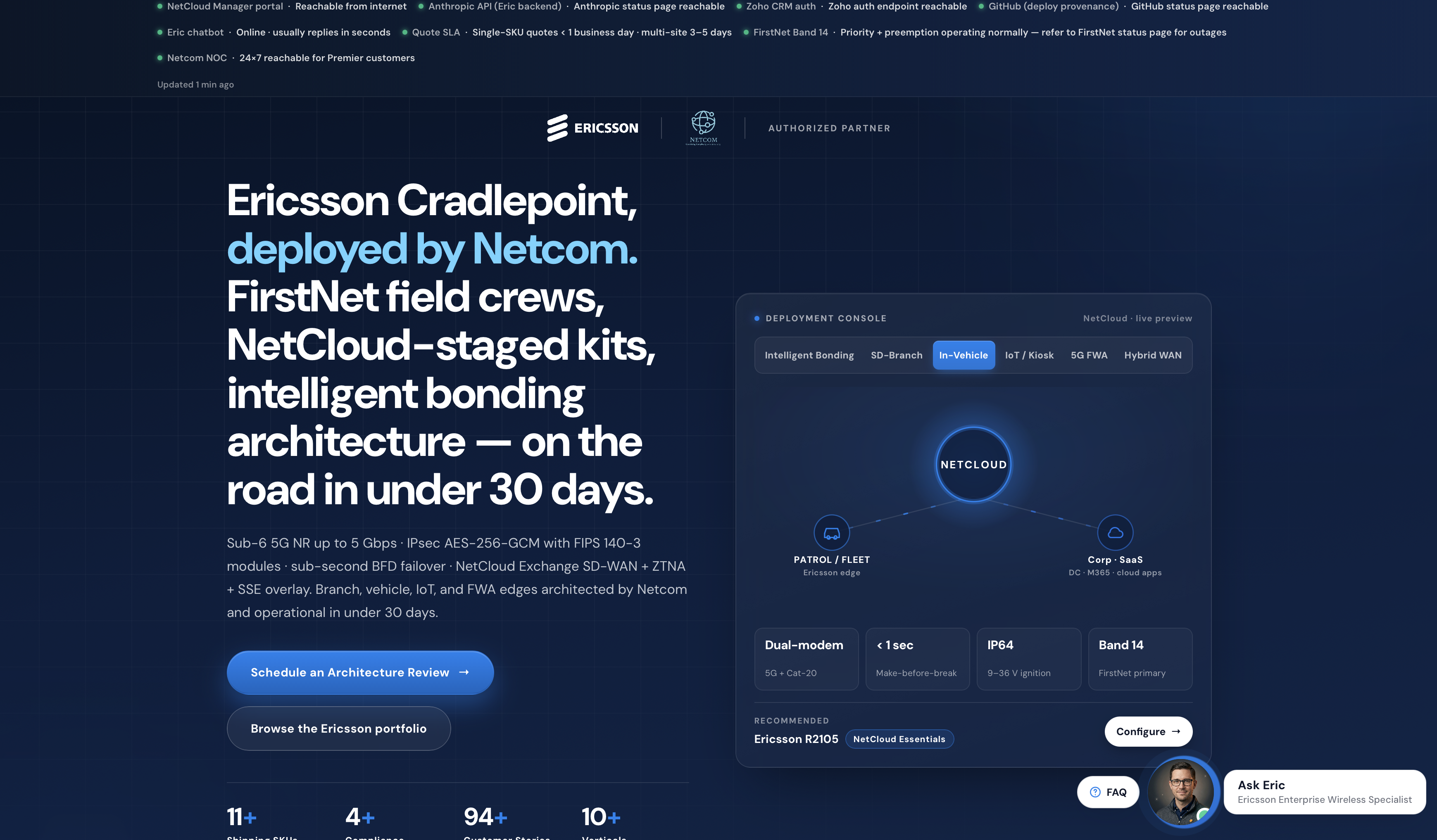 Ericsson Partner Portal interface