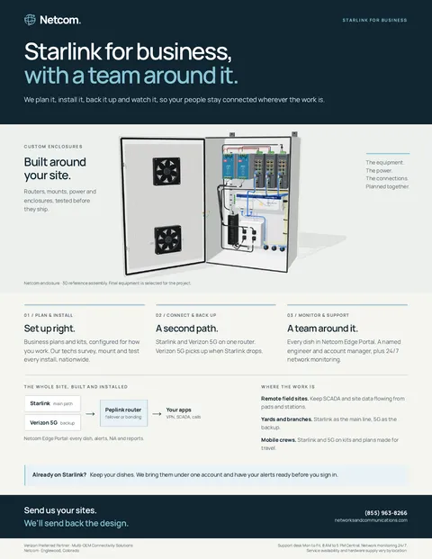 Netcom Starlink for business flyer, page one