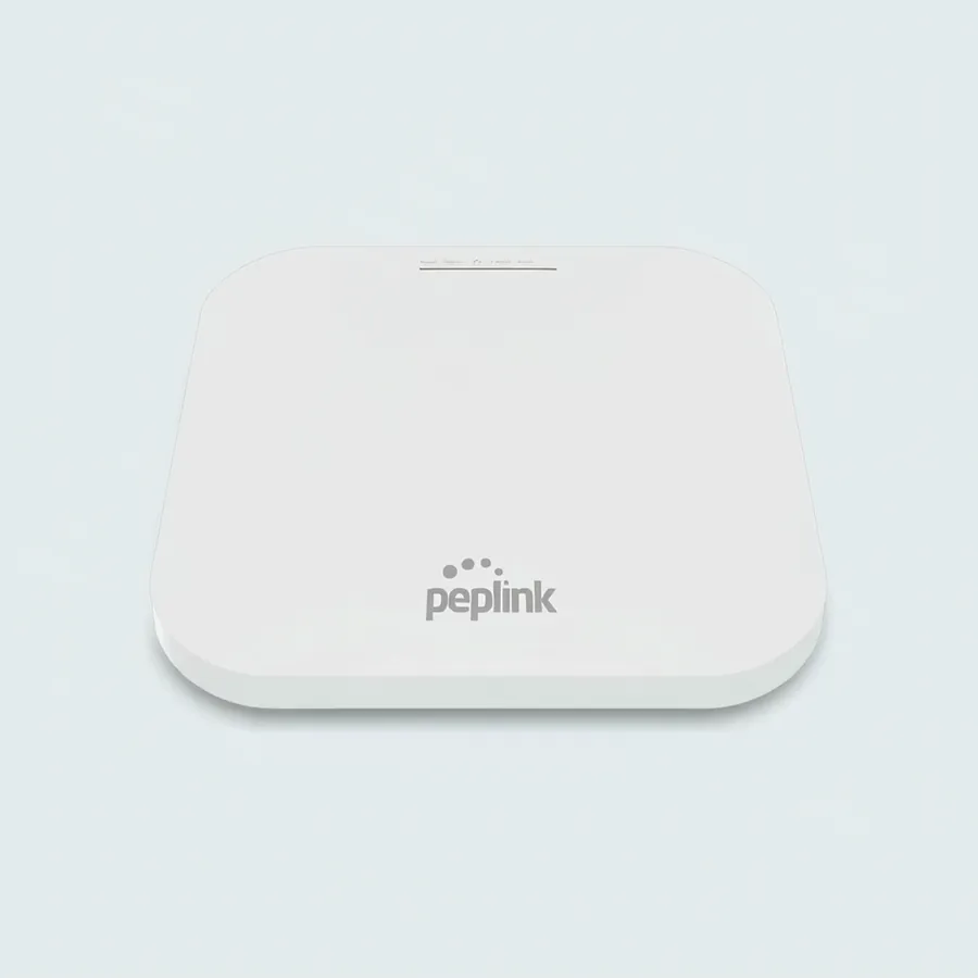 Peplink AP One AX access point tilting from a face-on view to an angled view